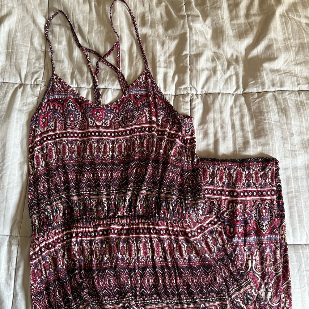 Bohemian Paisley Print Jumpsuit